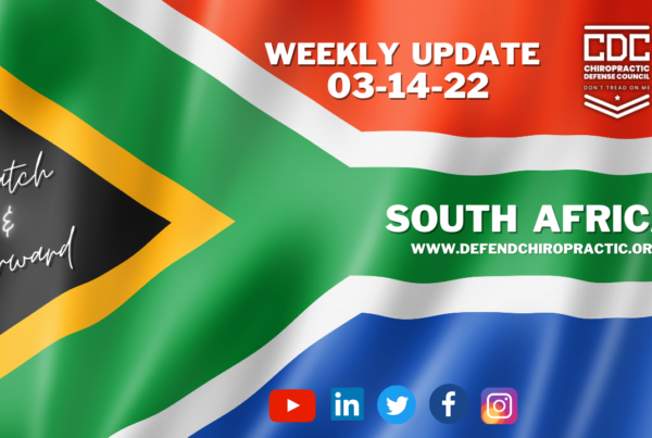 Title Image of South African Flag and the words "weekly update March 13th, 2022.
